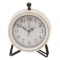 Stratton Home Contemporary Metal And Mdf Table Clock In White And Black S16072