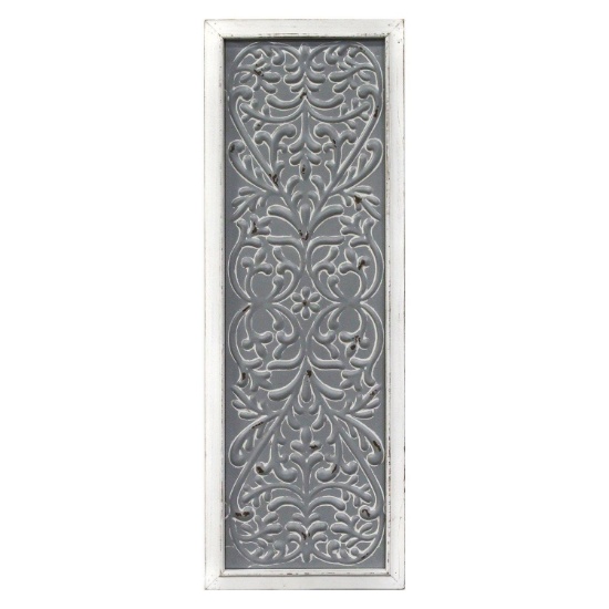 Stratton Home Shabby Chic Metal And Wood Wall Decor With White And Grey S15045