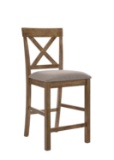 Acme Set Of 2 Counter Height Chair With Tan And Oak 70832