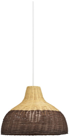 Pacific Coast Lighting Rattan Natural And Brown Pendant With Multicolor 36X06