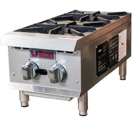 Ikon ,IHP-2-12 12" Gas Hotplate with (2) 25,000 Btu Octagonal Cast Iron Burner  -  To Be Picked Up i
