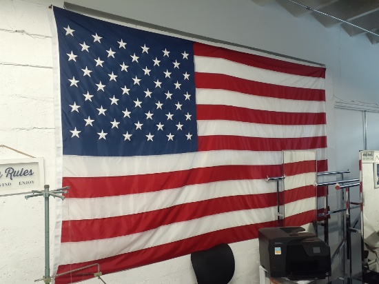 Large American Flag -112 in long x 72 in