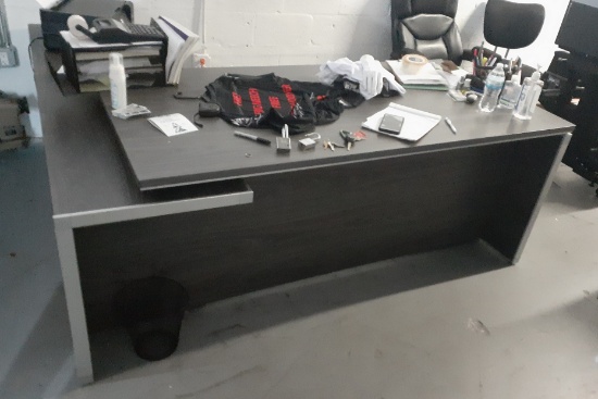 Modern Grey L Shaped Desk - 80 x72 in