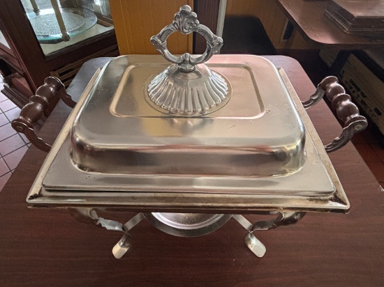 Antique Style Square Half Pan Chafing Dish