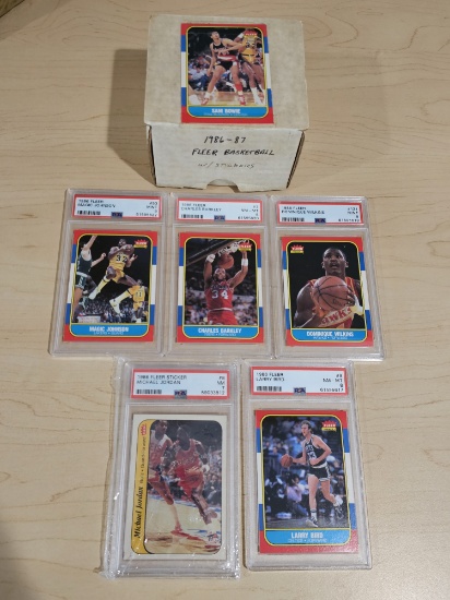 1986-87 Fleer Basketball Cards Set with Stickers