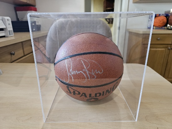Larry Bird Signed Basketball (some wear)