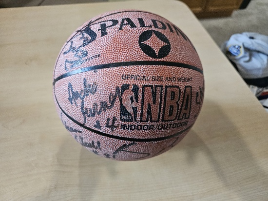 1990-91 Philadelphia 76ers Players Signed Spalding Basketball