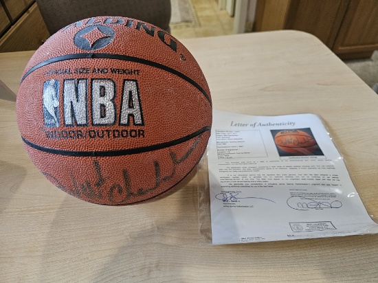 Wilt Chamberlain Official Spalding Signed Basketball with Case - James Spence Certified