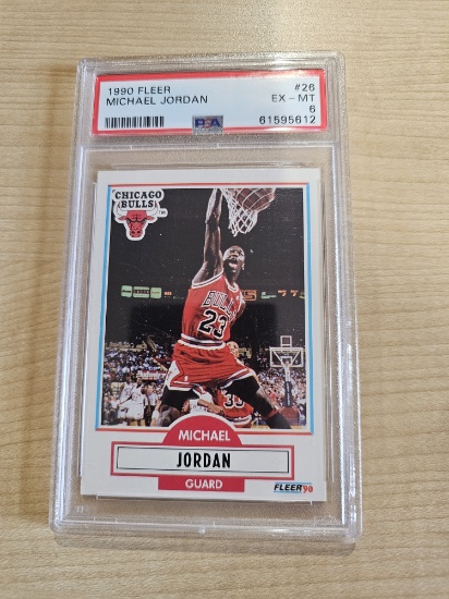 Fleer 1990 Michael Jordan Card - PSA Graded Mint 6