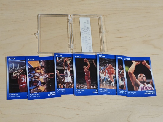 Charles Barkley Star Platinum Series Limited Edition 249/1,200 Trading Cards Lot