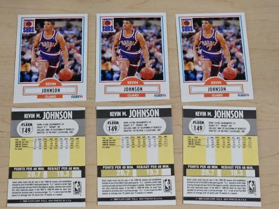 Kevin Johnson Fleer 1990 Trading Cards Collection