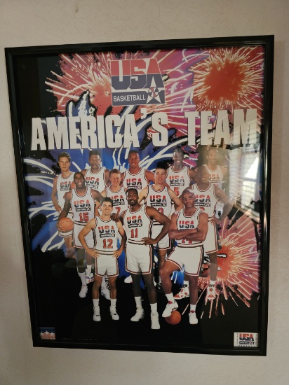 16" x 21" 1992 Team Usa Dream Team Framed Photo