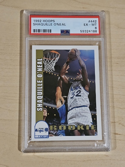 Hoops 1992 Shaquille O'Neal Card - PSA Graded Mint 6