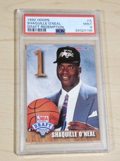 Hoops 1992 Shaquille O'Neal Card - PSA Graded Mint 9