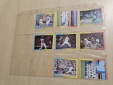 Assorted Topps Trading Cards in Plastic Protective Sheet