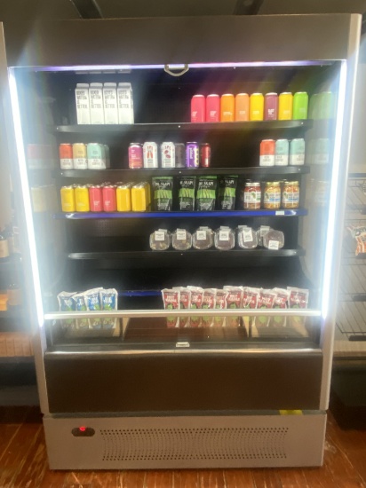 48” Grab And Go Cooler With Five Shelves, Night Curtain And Digital Controls 