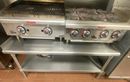 48” Stainless Steel Equipment Stand With 2” Side And Back Splash 