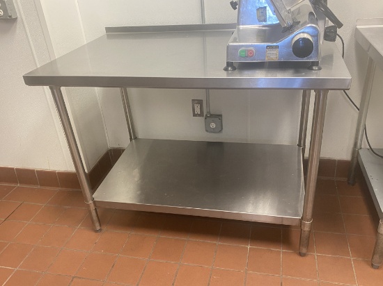 4’ Stainless Steel Worktable With Under Shelf