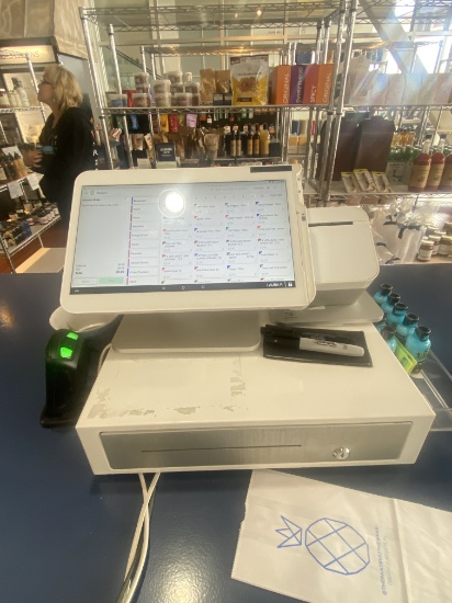 Clover Single Terminal Pos Cash Register System With Touch Screen Monitor, Cash Draw And Thermal Pri