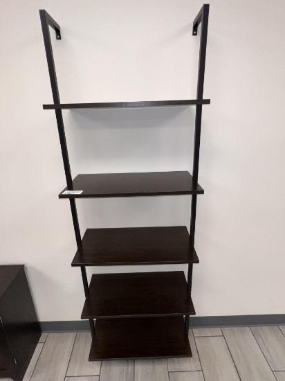 6 Ft High, (5) Shelf Unit, Attached to Wall For Support