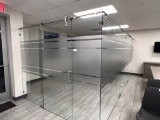Glass Office Partition, 17Ft Deep X 8 Ft Wide X 84