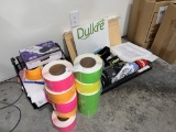 Lot of Assorted Color Labels and Office Supplies