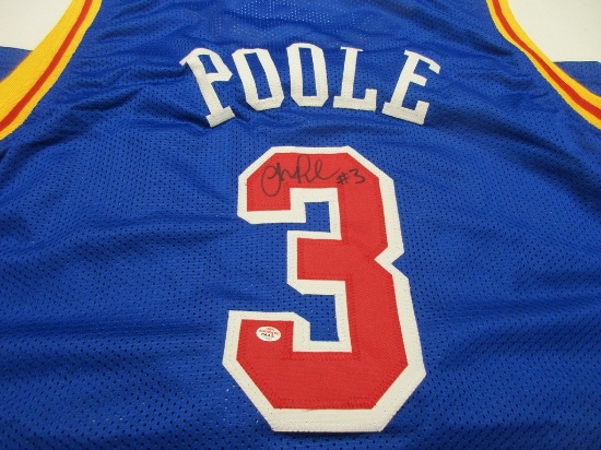 Jordan Poole of the Golden State Warriors signed autographed basketball jersey PAAS COA 881