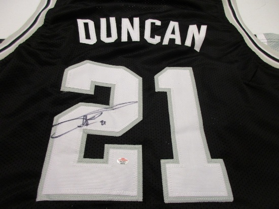 Tim Duncan of the San Antonio Spurs signed autographed basketball jersey PAAS COA 312