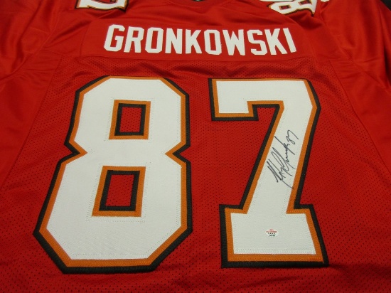 Rob Gronkowski of the Tampa Bay Buccaneers signed autographed football jersey PAAS COA 760