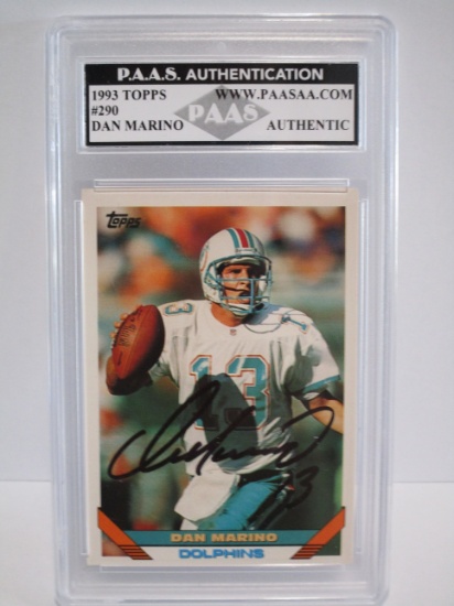 Dan Marino of the Miami Dolphins signed autographed slabbed sportscard PAAS COA 576