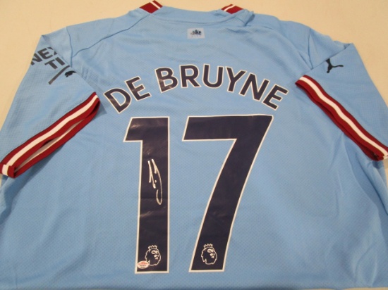 Kevin De-Bruyne of Manchester City signed autographed soccer jersey PAAS COA 404