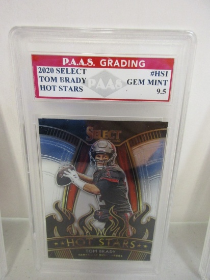 Tom Brady Tampa Bay Buccaneers 2020 Select Hot Stars #HS1 graded PAAS Gem Mint 9.5