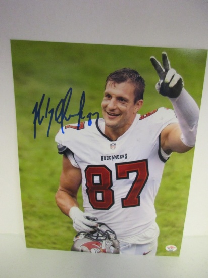Rob Gronkowski of the Tampa Bay Buccaneers signed autographed 8x10 photo PAAS COA 022