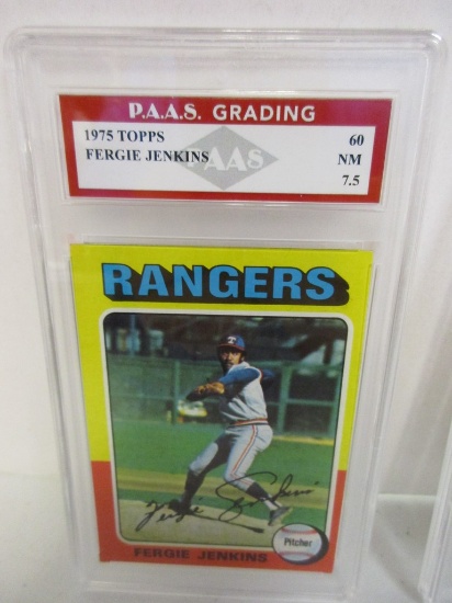 Fergie Jenkins Texas Rangers 1975 Topps #60 graded PAAS Near Mint 7.5
