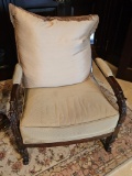 Upholstered Occasional Wood Chair
