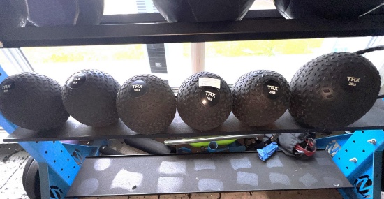 TRX  Weighted Medicine Balls: 25, 20, 15, 10, 8, and 6