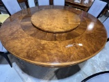Mirtle Burl Dining Table  with Removable Lazy Susan Made in Italy by Provasi - 71