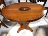 Oval Table with Glorius Center Markeetry - Made in Italy - 23