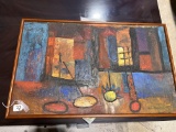 Modern Abstract Oil Painting on Board, 32