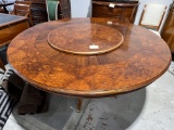 Mirtle Burl Dining Table  w/ Removable Lazy Susan Made in Italy by Provasi - 71