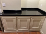 (3) Door Cabinet with Black Granite Top, 68