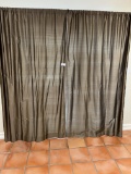 Drapes and Wooden Shutter over Frencg Doors, 36