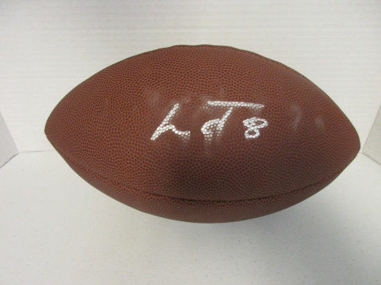 Lamar Jackson of the Baltimore Ravens signed autographed brown full size football AAA COA 600