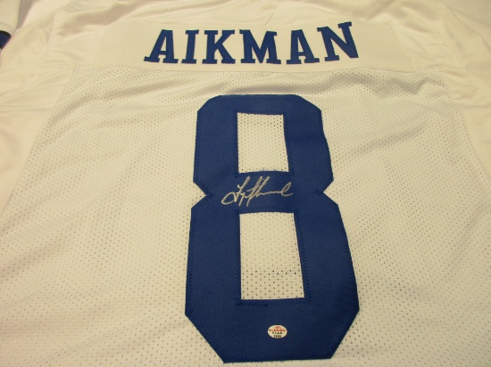 Troy Aikman of the Dallas Cowboys signed autographed football jersey PAAS COA 305