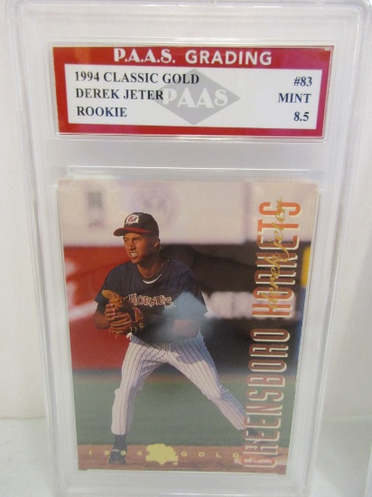 Derek Jeter Yankees 1994 Classic Gold ROOKIE #83 graded PAAS Mint 8.5