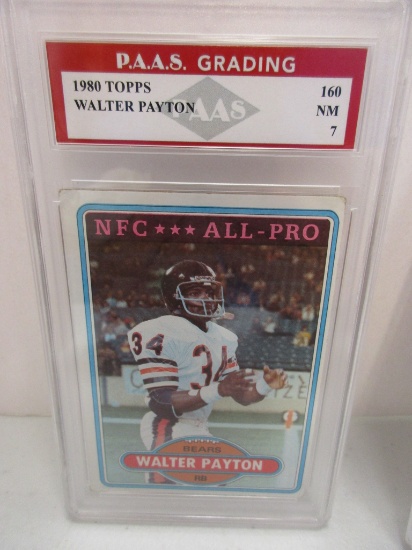 Walter Payton Chicago Bears 1980 Topps #160 gradd PAAS NM 7