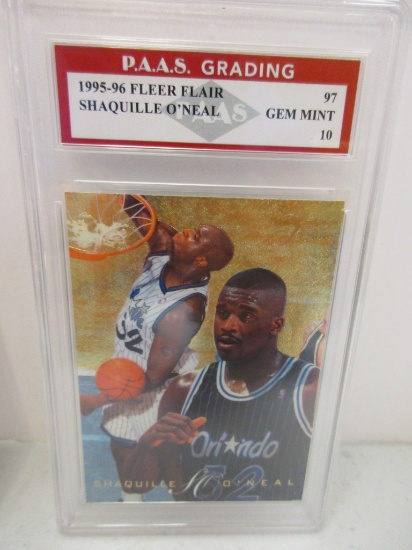 Shaquille O'Neal Orlando Magic 1995-96 Fleer Flair #97 graded PAAS Gem Mint 10