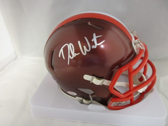 Deshaun Watson of the Cleveland Browns signed autographed mini football helmet PAAS COA 919