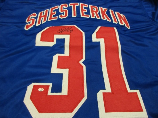 Igor Shesterkin of the NY Rangers signed autographed hockey jersey PAAS COA 535