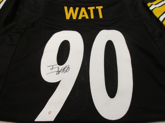 TJ Watt of the Pittsburgh Steelers signed autographed football jersey PAAS COA 701